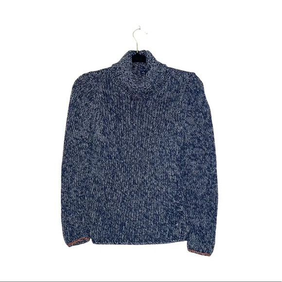 GAP Navy Blue & White Marled Cowl Neck Pullover Knit Sweater Small Women’s - Picture 11 of 11